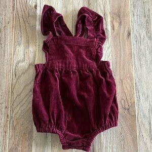 Old Navy Red Corduroy Romper 12-18 Months